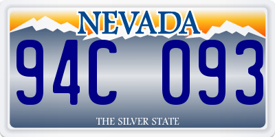 NV license plate 94C093