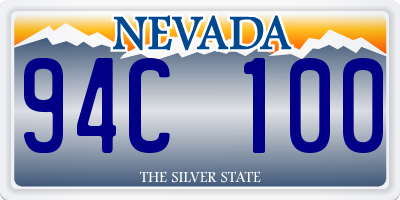 NV license plate 94C100