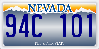 NV license plate 94C101