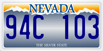 NV license plate 94C103