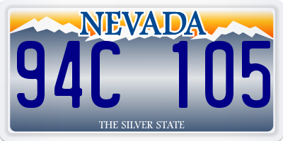 NV license plate 94C105