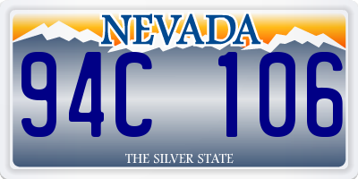 NV license plate 94C106