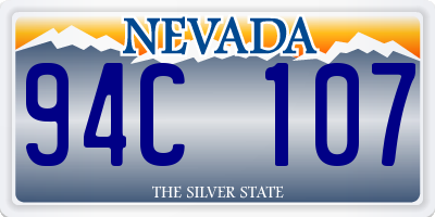 NV license plate 94C107