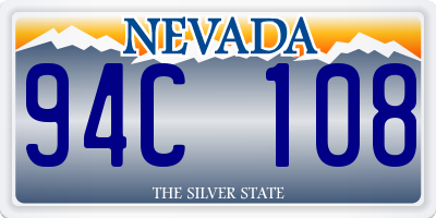 NV license plate 94C108