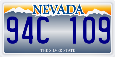 NV license plate 94C109