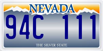 NV license plate 94C111