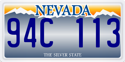 NV license plate 94C113