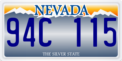 NV license plate 94C115