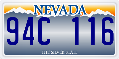 NV license plate 94C116