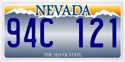 NV license plate 94C121