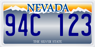 NV license plate 94C123