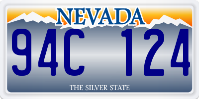 NV license plate 94C124