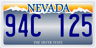 NV license plate 94C125