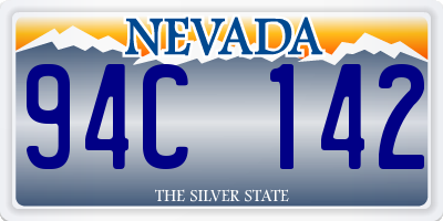 NV license plate 94C142