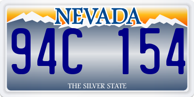 NV license plate 94C154