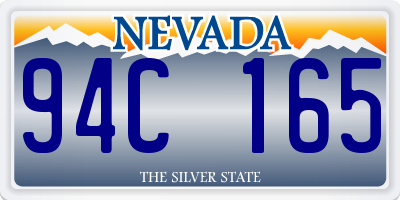 NV license plate 94C165