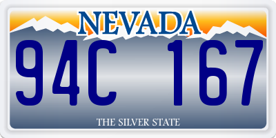 NV license plate 94C167