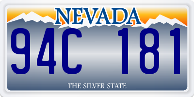 NV license plate 94C181