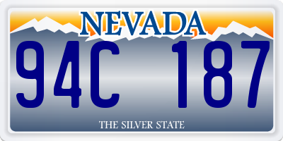 NV license plate 94C187