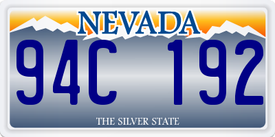 NV license plate 94C192