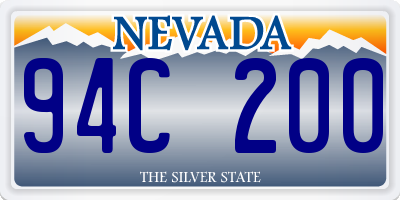 NV license plate 94C200