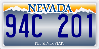 NV license plate 94C201