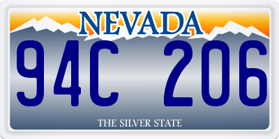 NV license plate 94C206