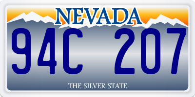 NV license plate 94C207