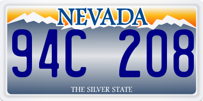 NV license plate 94C208