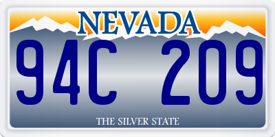 NV license plate 94C209