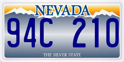 NV license plate 94C210