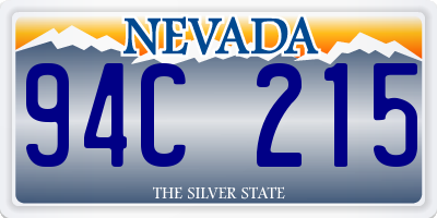 NV license plate 94C215