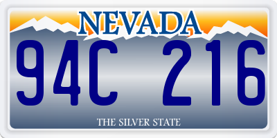 NV license plate 94C216