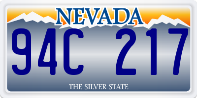 NV license plate 94C217