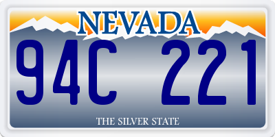 NV license plate 94C221