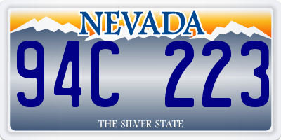 NV license plate 94C223