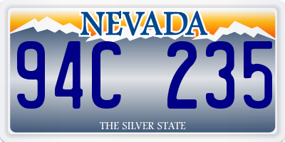 NV license plate 94C235