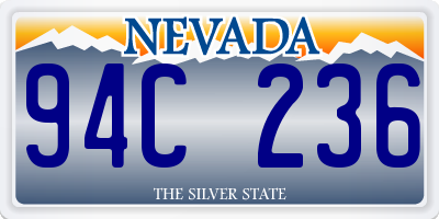 NV license plate 94C236