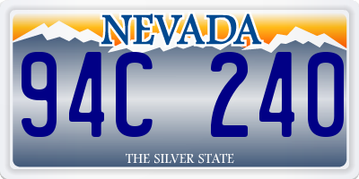 NV license plate 94C240