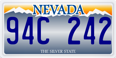 NV license plate 94C242