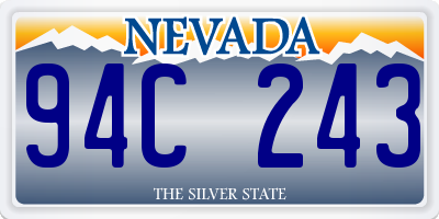 NV license plate 94C243