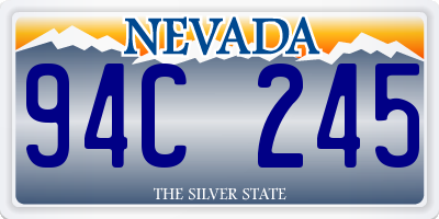 NV license plate 94C245