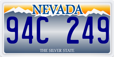 NV license plate 94C249