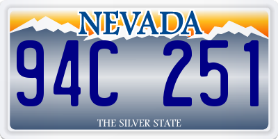 NV license plate 94C251