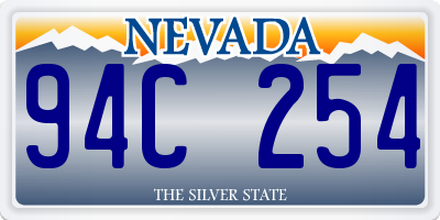 NV license plate 94C254