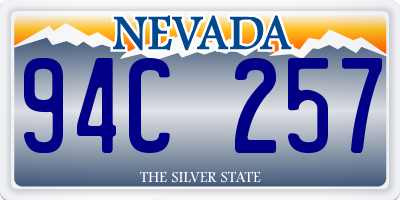 NV license plate 94C257