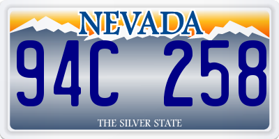 NV license plate 94C258