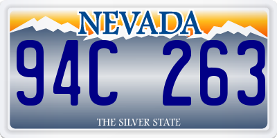 NV license plate 94C263