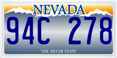 NV license plate 94C278