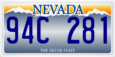 NV license plate 94C281